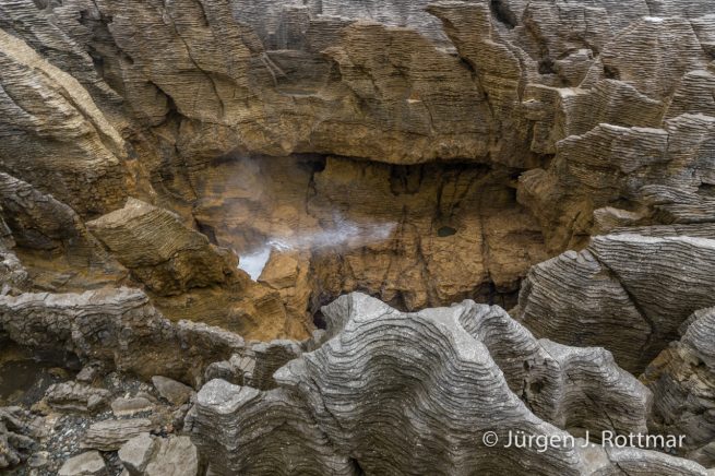 Neuseeland | Südinsel | Punakaiki | Pancake Rocks | Blowhole
