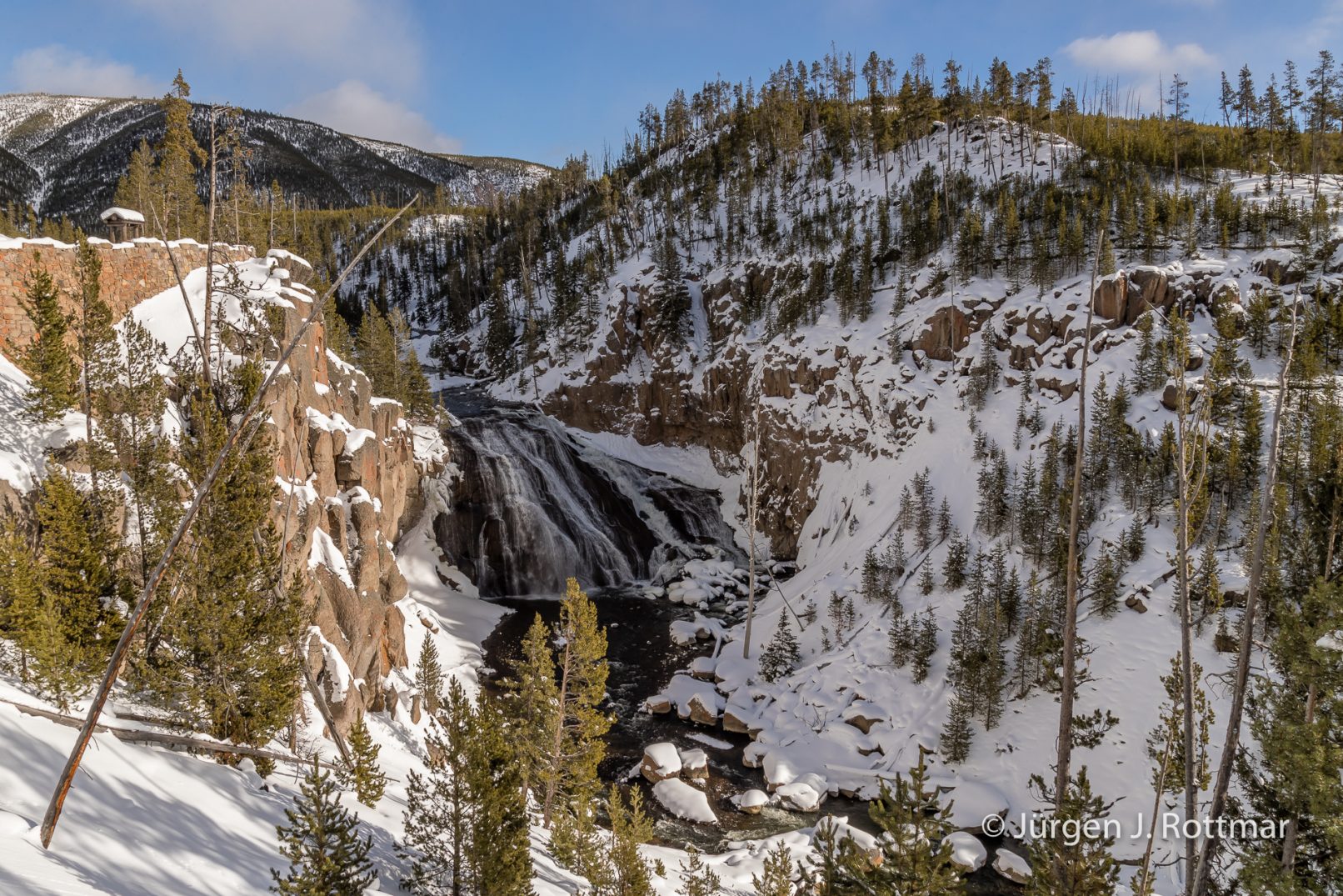 USA | Canyons & Yellowstone NP im Winter | Gibbon Falls