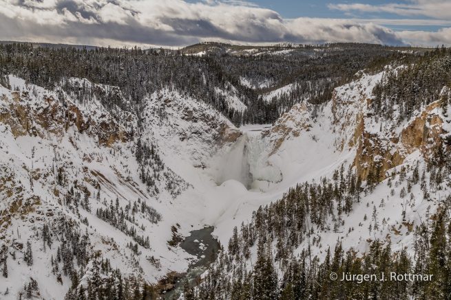 USA | Canyons & Yellowstone NP im Winter | Upper Falls of the Yellowstone