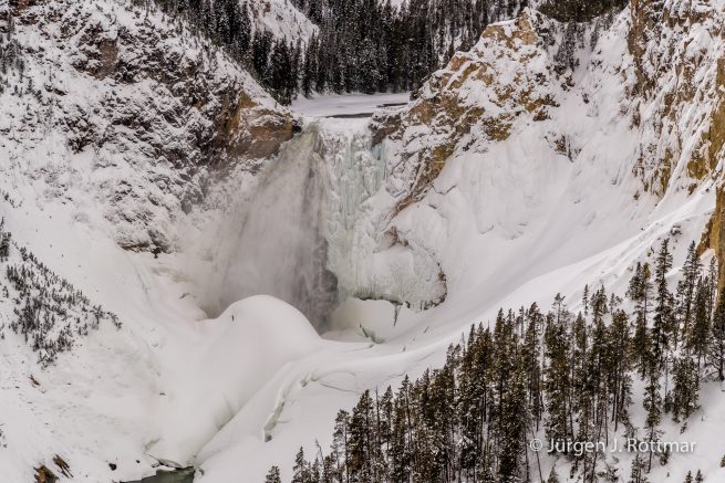 USA | Canyons & Yellowstone NP im Winter | Upper Falls of the Yellowstone